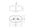 Pileta Doble Acero 304 DN 1 Johnson