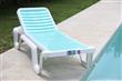 Reposera Cama Fija Hawaii Blanca/Aguamarina Voss