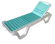 Reposera Cama Fija Hawaii Blanca/Aguamarina Voss