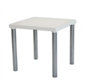 Mesa Plastica Cuad Mallorca 75x75 C/Patas Metal Blanca Voss