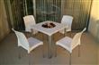 Mesa Plastica Cuad Mallorca 75x75 C/Patas Metal Blanca Voss