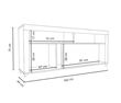 Rack Boston Hasta Tv 65p 75x160x44 Dl862nb Nebraska Delos