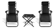 Juego Gravedad Cero X 2 + Mesa Lf60040 Negro Premium Home