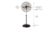 Ventilador Pie 25p Liliana