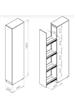 Modulo De Guardado C/Puerta Extraible 180x25cm 5003 Bl Corsa
