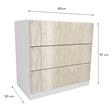 Modulo Bajo 3cajones 90cm 3017 Hel Corsa Terra