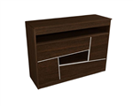 VOLENTIERA COMODA KENDOR 090X120X040 3080 WENGUE C/ALUMINIO 