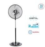 Ventilador Pie 20p Parrilla Metal Negro Liliana