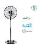 Ventilador Pie 20p Parrilla Metalica Negro Liliana