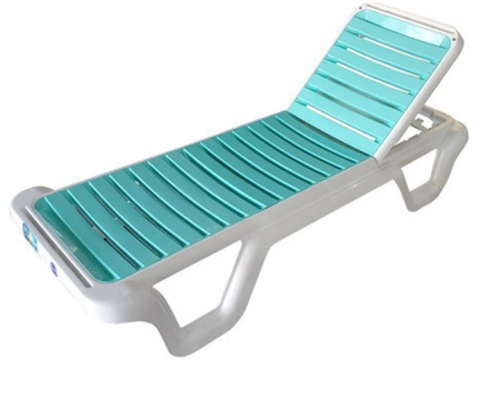 Reposera Cama Fija Hawaii Blanca/Aguamarina Voss