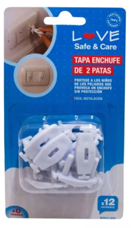 Tapa Enchufes De 2 Patas X 12 Art 8830 Love