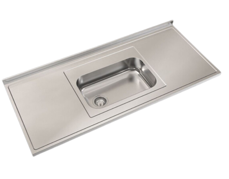 Mesada Acero 430 1.40M C/Pileta Simple ZZ52 Johnson
