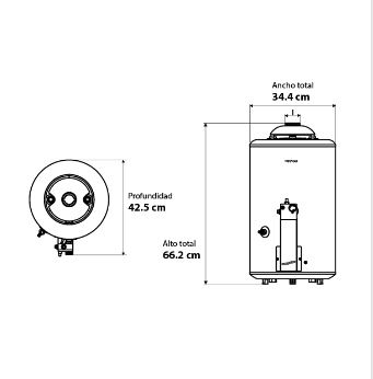 Termotanque Multigas 023l A/Rec C/Inf/Sup Ttar23 Coppens