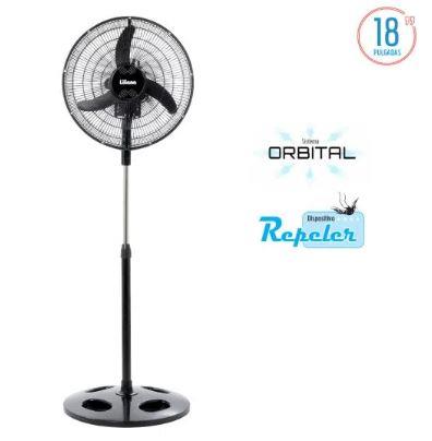 Ventilador Pie 18p Parrilla Metal Negro Liliana