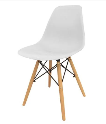 Silla C/Patas Madera Eames/We Blanca Eames