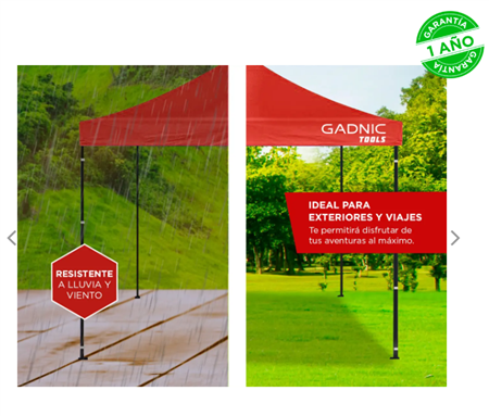 Gazebo 3x3 Sin Paredes Gazebo04 Gadnic