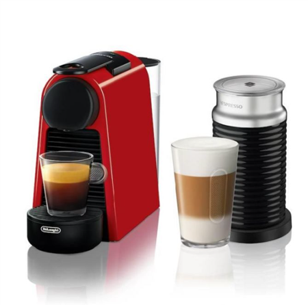 Cafetera Essenza Mini Red Y Aeroccino A3kd30-Ar-Re Nespresso