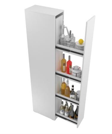 Modulo De Guardado C/Puerta Extraible 180x25cm 5003 Bl Corsa