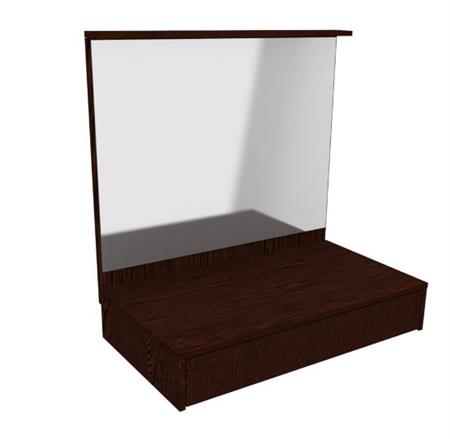 Tocador Con Espejo Y Cajon Flotante 1432 Wengue Corsa