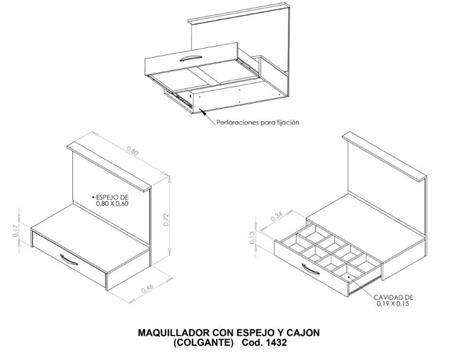 Tocador Con Espejo Y Cajon Flotante 1432 Hel Corsa