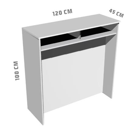 Barra Desayunadora Con Hueco 120x100x45cm 1438 Blan Corsa
