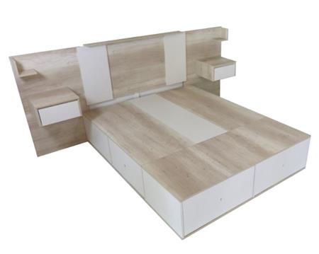 Base P/Colchon Con 6 Caj 150cm 3000 Hel Corsa Terra
