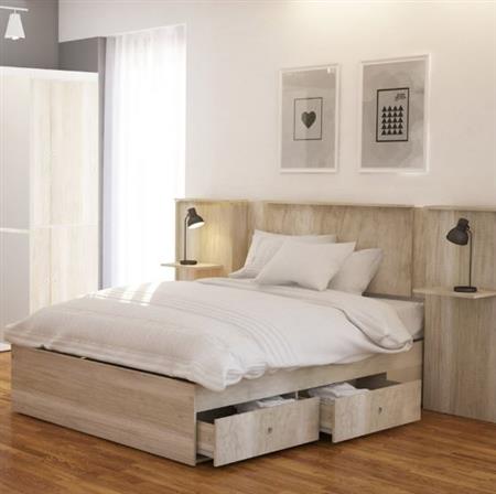 Cama Con Parrilla Y Cajones 140x190cm 3015 Bla Corsa Terra