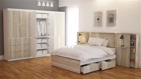 Cama Extensible C/Cajones De140 A 200cm 3016 Hel Corsa Terra