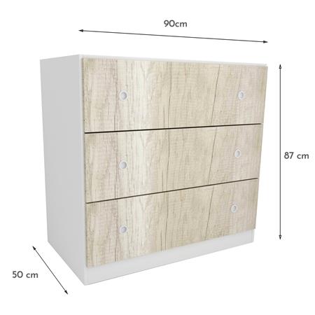 Modulo Bajo 3cajones 90cm 3017 Hel Corsa Terra