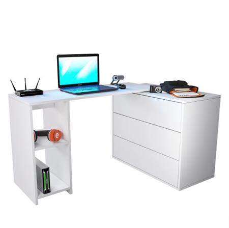 Escritorio Y Mesa Tv Con Cajones 5012 Bla Corsa