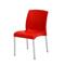 Silla Plastica Apilable Mallorca C/Patas Metalicas Roja Voss